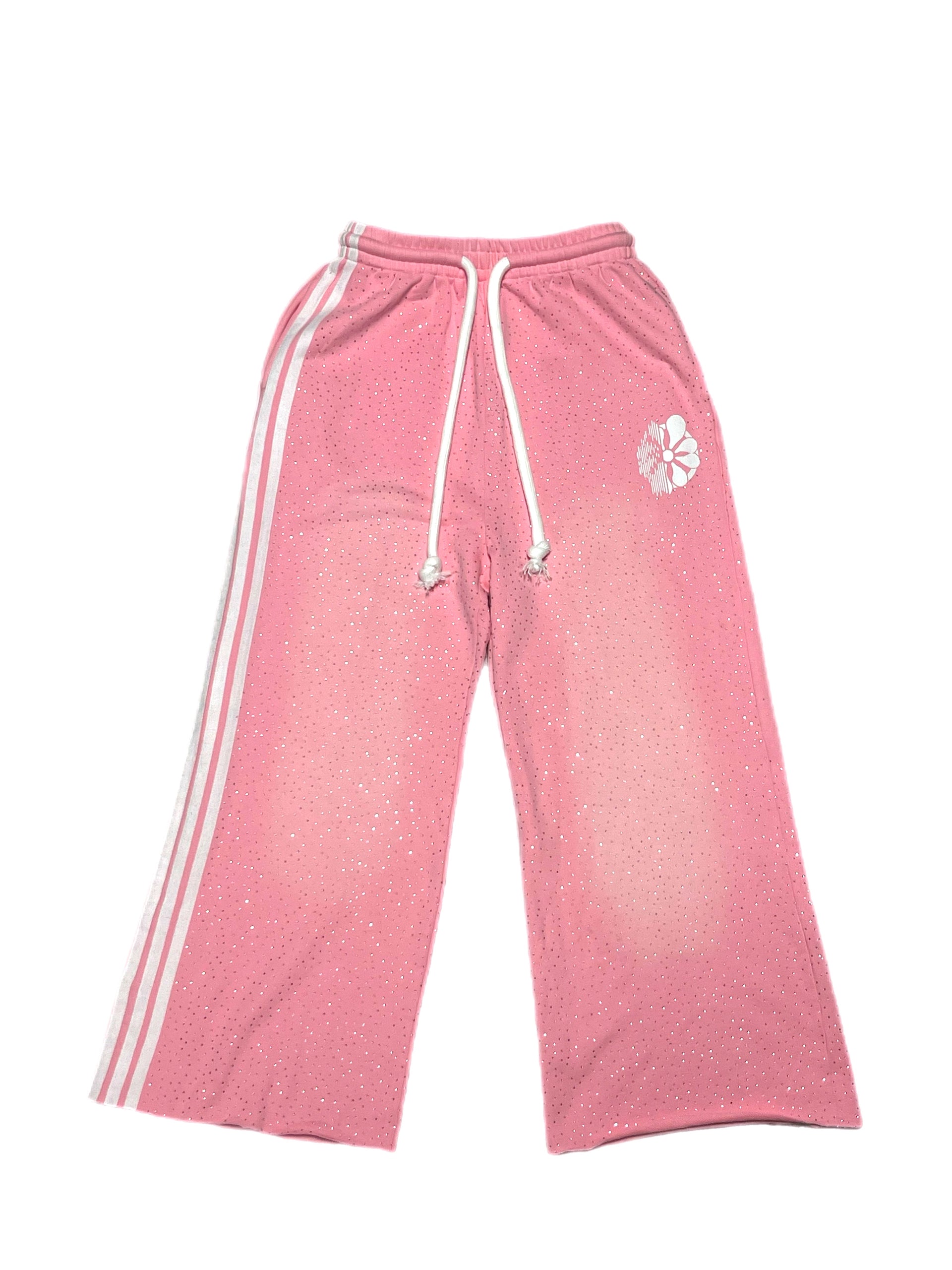 Pink Rhinestone Sweatpants