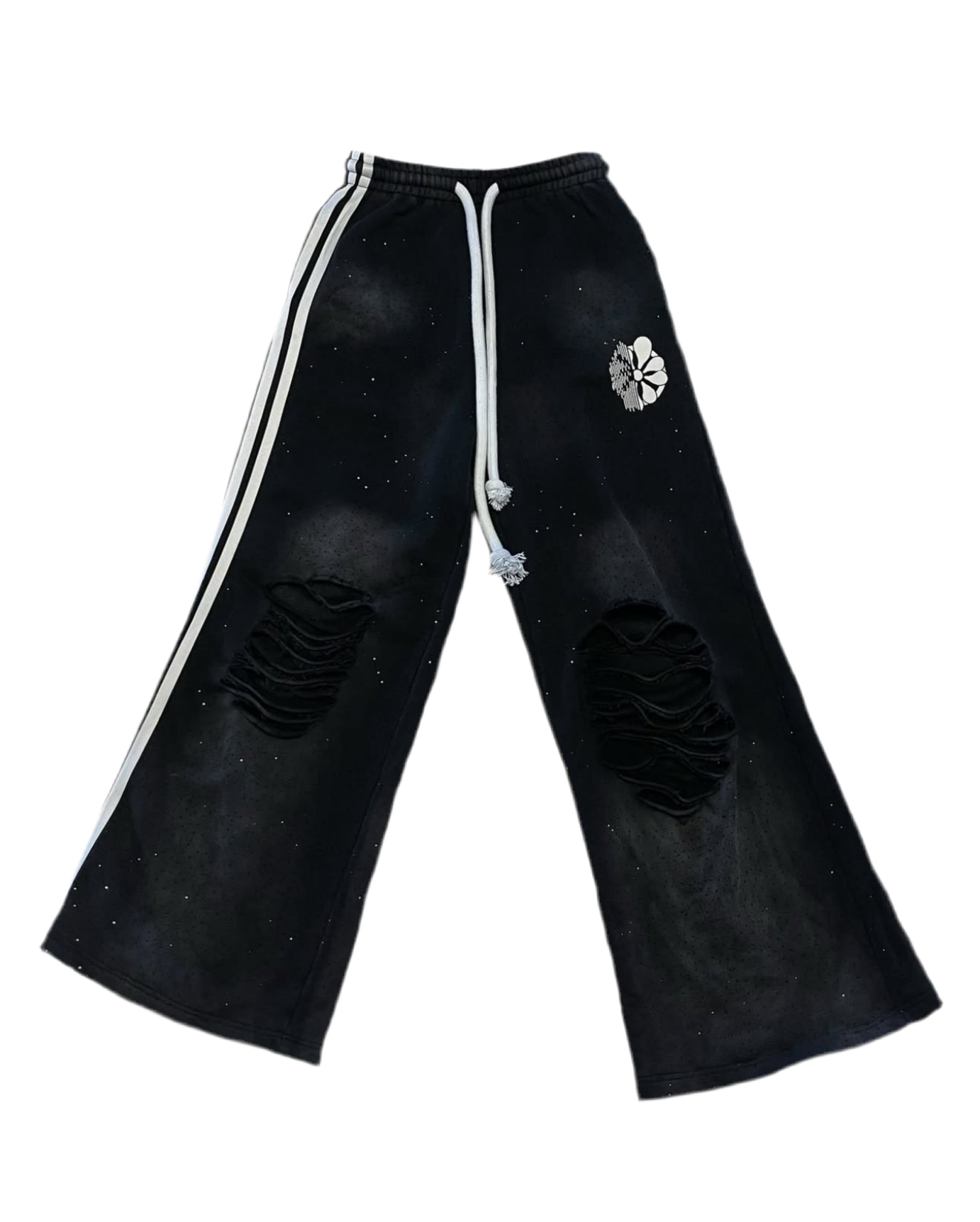 Black Rhinestone Sweatpants
